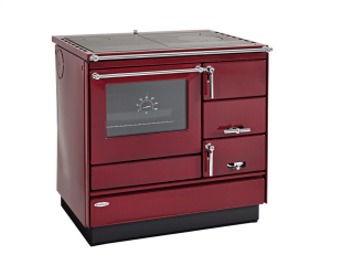 KVS Festbrennstoffherd mit Backofen Typ 9103 bordo links